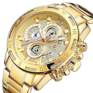 Foto 1 | Foto 1 | Reloj Despertador Huoguo Para Hombre Deportivo Impermeable Dorado - Venta Internacional.