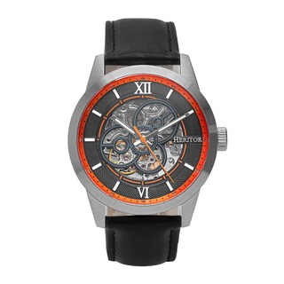 Foto 5 | Foto 5 | Reloj Heritor Automatic Jonas Leather-band Skeleton Plateado/azul - Venta Internacional.