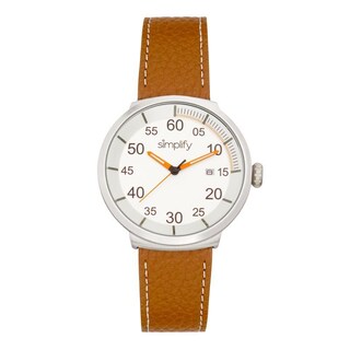 Foto 1 | Foto 1 | Reloj Simplify The 7100 - Correa De Piel Con Fecha Para Hombre Color Marrón Y Plateado - Venta Internacional.