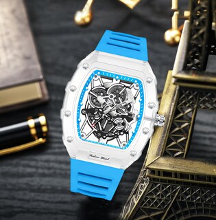 Foto 3 | Foto 3 | Reloj Gosasa Fashion Hollowed Tonneau Transparente Para Hombre - Venta Internacional.