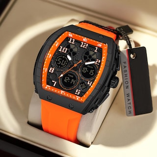Foto 4 | Foto 4 | Reloj De Pulsera Findtime Unique Rectangle Para Hombre Color Naranja 5 Atm - Venta Internacional.