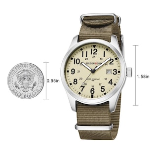 Foto 3 | Foto 3 | Reloj Golden Hour Con Correa Deslizante De Nailon Para Hombre Color Plateado - Venta Internacional.
