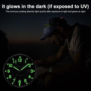 Foto 5 | Foto 5 | Reloj Golden Hour Con Correa Deslizante De Nailon Para Hombre Color Marrón Plateado - Venta Internacional.