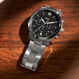 Foto 4 | Foto 4 | Reloj Fossil Hombre Neutra Fs5384 Caja Redonda 44mm Diámetro Acero Inoxidable Cierre Desplegable Movimiento Cuarzo Dial Negro