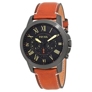 Foto 1 | Foto 1 | Reloj Fossil Hombre Grant Fs5241 Caja Redonda 44mm Diámetro Acero Inoxidable Cierre Hebilla Movimiento Cuarzo Dial Negro Cristal