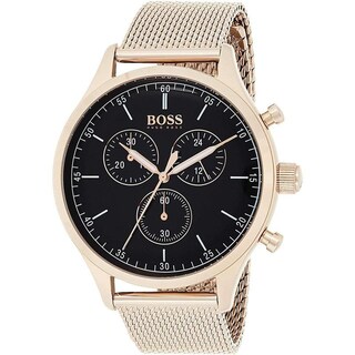 Foto 1 | Foto 1 | Reloj Hugo Boss Hombre Companion 1513548 Caja Redonda 44mm Diámetro Acero Inoxidable Cierre Desplegable Movimiento Cuarzo