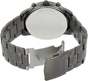 Foto 6 | Foto 6 | Reloj Guess Hombre Hendrix W1309g3 Caja Redonda 44mm Diámetro Acero Inoxidable Cierre Desplegable Movimiento Cuarzo Dial Gris