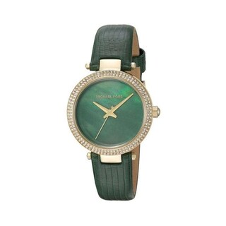 Foto 6 | Foto 6 | Reloj Michael Kors Hombre Classic Mk2592 Caja Redonda 28mm Diámetro Acero Inoxidable Cierre Hebilla Movimiento Cuarzo Dial Verde