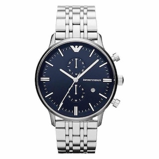 Foto 1 | Foto 1 | Reloj Emporio Armani Hombre Classic Ar1648 Caja Redonda 43mm Diámetro Acero Inoxidable Cierre Desplegable Movimiento Cuarzo