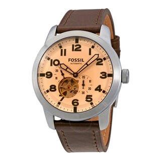 Foto 3 | Foto 3 | Reloj Fossil Hombre Pilot 54 Me3119 Caja Redonda 44mm Diámetro Acero Inoxidable Cierre Hebilla Movimiento Cuarzo Dial Rosa