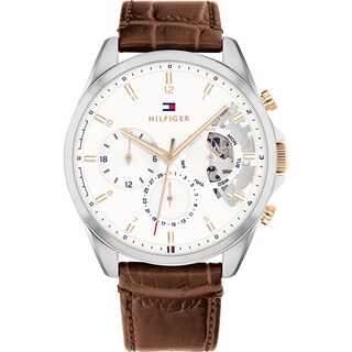 Foto 1 | Foto 1 | Reloj Tommy Hilfiger Hombre Baker 1710450 Caja Redonda 43mm Diámetro Acero Inoxidable Cierre Hebilla Movimiento Cuarzo