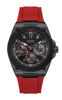 Foto 2 | Foto 2 | Reloj Guess Hombre Legacy W1049g6 Caja Redonda 46mm Diámetro Acero Inoxidable Cierre Hebilla Movimiento Cuarzo Dial Negro