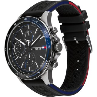 Foto 3 | Foto 3 | Reloj Tommy Hilfiger Hombre Bank 1791724 Caja Redonda 46mm Diámetro Acero Inoxidable Cierre Hebilla Movimiento Cuarzo Dial Negro