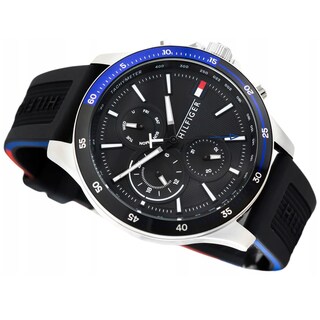 Foto 4 | Foto 4 | Reloj Tommy Hilfiger Hombre Bank 1791724 Caja Redonda 46mm Diámetro Acero Inoxidable Cierre Hebilla Movimiento Cuarzo Dial Negro