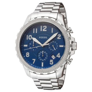Foto 1 | Foto 1 | Reloj Fossil Hombre Bowman Fs5604 Caja Redonda 46mm Diámetro Acero Inoxidable Cierre Desplegable Movimiento Cuarzo Dial Azul