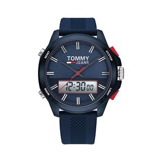Foto 4 | Foto 4 | Reloj Tommy Hilfiger Hombre Jeans 1791761 Caja Redonda 46mm Diámetro Acero Inoxidable Cierre Hebilla Movimiento Cuarzo Dial Azul