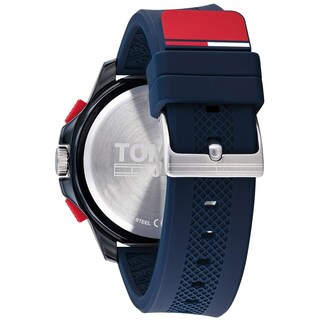 Foto 7 | Foto 7 | Reloj Tommy Hilfiger Hombre Jeans 1791761 Caja Redonda 46mm Diámetro Acero Inoxidable Cierre Hebilla Movimiento Cuarzo Dial Azul
