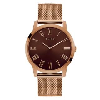 Foto 1 | Foto 1 | Reloj Guess Hombre Classic Gw0074g1 Caja Redonda 44mm Diámetro Acero Inoxidable Cierre Desplegable Movimiento Cuarzo Dial Cafe