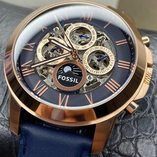 Foto 7 | Foto 7 | Reloj Fossil Hombre Grant Me3029 Caja Redonda 38mm Diámetro Acero Inoxidable Cierre Hebilla Movimiento Cuarzo Dial Azul