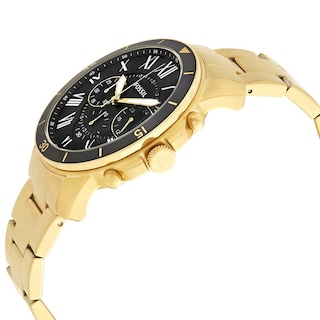 Foto 2 | Foto 2 | Reloj Fossil Hombre Grant Fs5267 Caja Redonda 44mm Diámetro Acero Inoxidable Cierre Desplegable Movimiento Cuarzo Dial Dorado