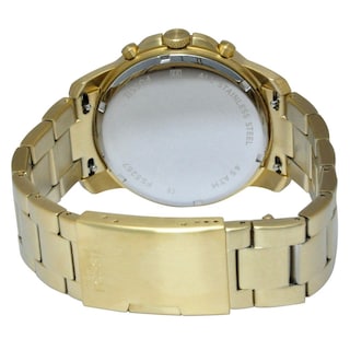 Foto 3 | Foto 3 | Reloj Fossil Hombre Grant Fs5267 Caja Redonda 44mm Diámetro Acero Inoxidable Cierre Desplegable Movimiento Cuarzo Dial Dorado