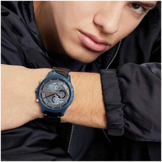 Foto 8 | Foto 8 | Reloj Armani Exchange Hombre Classic Ax2430 Caja Redonda 46mm Diámetro Acero Inoxidable Cierre Desplegable Movimiento Cuarzo
