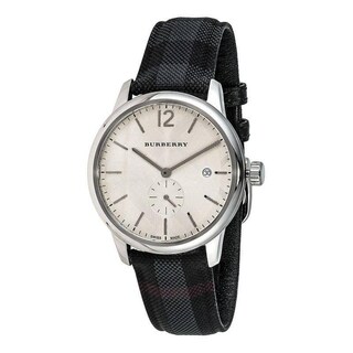 Foto 1 | Foto 1 | Reloj Burberry Hombre Classic Bu10008 Caja Redonda 40mm Diámetro Acero Inoxidable Cierre Hebilla Movimiento Cuarzo Dial Crema