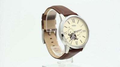 Foto 4 | Foto 4 | Reloj Fossil Hombre Townsman Me3064 Caja Redonda 44mm Diámetro Acero Inoxidable Cierre Hebilla Movimiento Cuarzo Dial Plateado