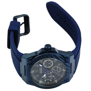 Foto 5 | Foto 5 | Reloj Guess Hombre Legacy W1049g7 Caja Redonda 45mm Diámetro Acero Inoxidable Cierre Hebilla Movimiento Cuarzo Dial Azul Cristal