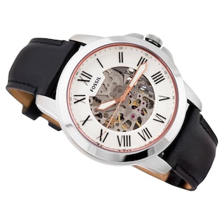 Foto 3 | Foto 3 | Reloj Fossil Hombre Grant Me3101 Caja Redonda 43mm Diámetro Acero Inoxidable Cierre Hebilla Movimiento Cuarzo Dial Blanco