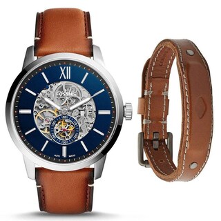 Foto 4 | Foto 4 | Reloj Fossil Hombre Townsman Me3154 Caja Redonda 48mm Diámetro Acero Inoxidable Cierre Hebilla Movimiento Cuarzo Dial Azul
