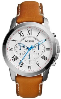 Foto 3 | Foto 3 | Reloj Fossil Hombre Grant Fs5060 Caja Redonda 44mm Diámetro Acero Inoxidable Cierre Hebilla Movimiento Cuarzo Dial Blanco