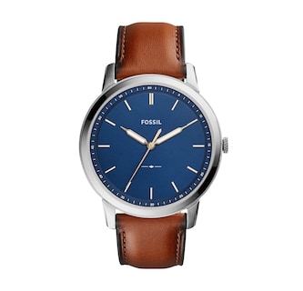 Foto 1 | Foto 1 | Reloj Fossil Hombre Minimalist Fs5304 Caja Redonda 44mm Diámetro Acero Inoxidable Cierre Hebilla Movimiento Cuarzo Dial Azul