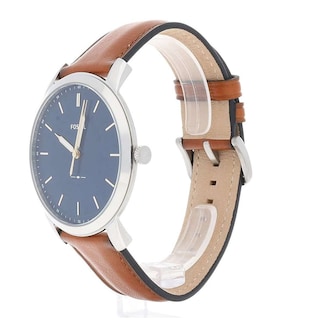 Foto 4 | Foto 4 | Reloj Fossil Hombre Minimalist Fs5304 Caja Redonda 44mm Diámetro Acero Inoxidable Cierre Hebilla Movimiento Cuarzo Dial Azul