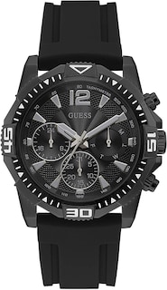 Foto 1 | Foto 1 | Reloj Guess Hombre Commander Gw0211g3 Caja Redonda 45mm Diámetro Acero Inoxidable Cierre Hebilla Movimiento Cuarzo Dial Negro