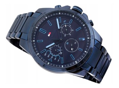 Foto 6 | Foto 6 | Reloj Tommy Hilfiger Hombre Decker 1791560 Caja Redonda 48mm Diámetro Acero Inoxidable Cierre Desplegable Movimiento Cuarzo