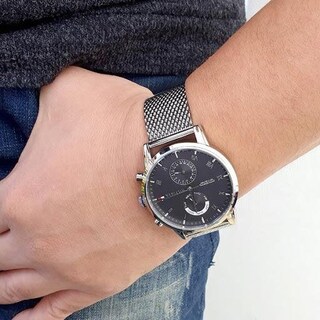 Foto 8 | Foto 8 | Reloj Tommy Hilfiger Hombre Kane 1710402 Caja Redonda 40mm Diámetro Acero Inoxidable Cierre Deslizante Movimiento Cuarzo