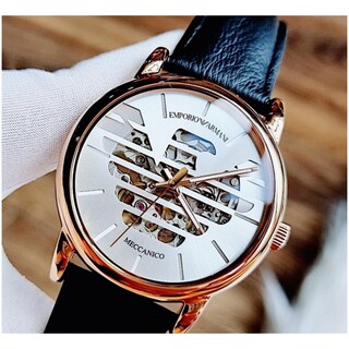 Foto 8 | Foto 8 | Reloj Emporio Armani Hombre Meccanico Ar60031 Caja Redonda 43mm Diámetro Acero Inoxidable Cierre Hebilla Movimiento Automático