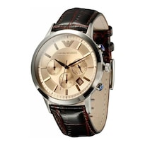 Reloj Emporio Armani Hombre Classic Ar2433 Caja Redonda 43mm Diámetro Acero Inoxidable Cierre Hebilla Movimiento Cuarzo