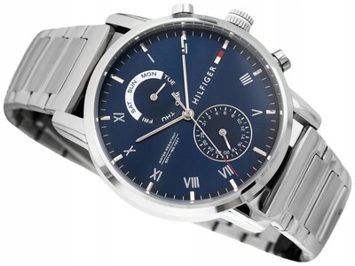 Foto 8 | Foto 8 | Reloj Tommy Hilfiger Hombre Kane 1710401 Caja Redonda 40mm Diámetro Acero Inoxidable Cierre Deslizante Movimiento Cuarzo