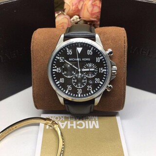 Foto 4 | Foto 4 | Reloj Michael Kors Hombre Gage Mk8442 Caja Redonda 45mm Diámetro Acero Inoxidable Cierre Presion Movimiento Cuarzo Dial Negro
