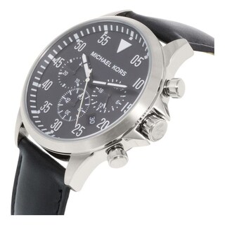Foto 5 | Foto 5 | Reloj Michael Kors Hombre Gage Mk8442 Caja Redonda 45mm Diámetro Acero Inoxidable Cierre Presion Movimiento Cuarzo Dial Negro