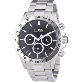 Foto 1 | Foto 1 | Reloj Hugo Boss Hombre Ikon 1512965 Caja Redonda 46mm Diámetro Acero Inoxidable Cierre Desplegable Movimiento Cuarzo