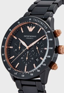 Foto 4 | Foto 4 | Reloj Emporio Armani Hombre Mario Ar70002 Caja Redonda 43mm Diámetro Acero Inoxidable Cierre Desplegable Movimiento Cuarzo