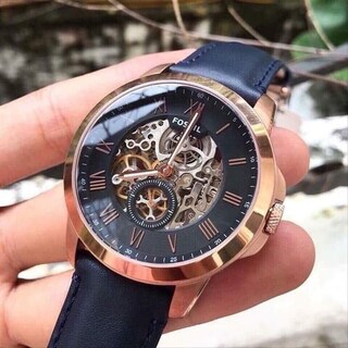 Foto 6 | Foto 6 | Reloj Fossil Hombre Grant Me3054 Caja Redonda 44mm Diámetro Acero Inoxidable Cierre Hebilla Movimiento Cuarzo Dial Azul