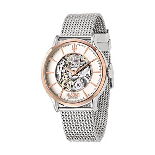 Foto 3 | Foto 3 | Reloj Maserati Hombre Epoca R8823118001 Caja Redonda 40mm Diámetro Acero Inoxidable Cierre Hebilla Movimiento Cuarzo Dial Blanco