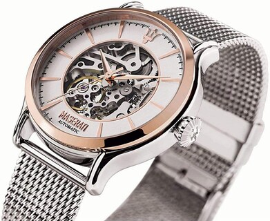 Foto 4 | Foto 4 | Reloj Maserati Hombre Epoca R8823118001 Caja Redonda 40mm Diámetro Acero Inoxidable Cierre Hebilla Movimiento Cuarzo Dial Blanco