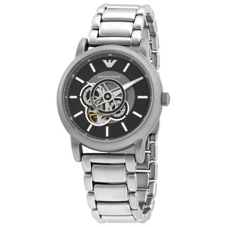 Foto 1 | Foto 1 | Reloj Emporio Armani Hombre Eagle Ar60021 Caja Redonda 40mm Diámetro Acero Inoxidable Cierre Desplegable Movimiento Automático