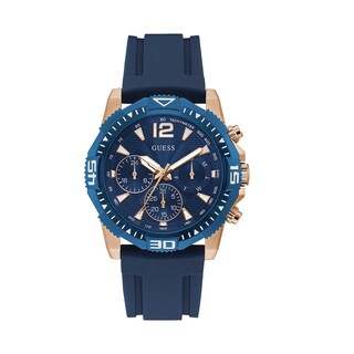 Foto 2 | Foto 2 | Reloj Guess Hombre Commander Gw0211g4 Caja Redonda 43mm Diámetro Acero Inoxidable Cierre Hebilla Movimiento Cuarzo Dial Azul