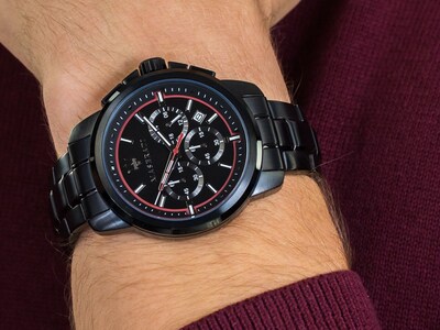 Foto 5 | Foto 5 | Reloj Maserati Hombre Successo R8873621014 Caja Redonda 44mm Diámetro Acero Inoxidable Cierre Desplegable Movimiento Cuarzo